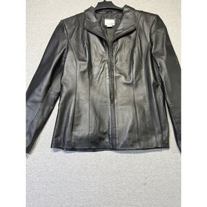 Women's East 5th Black Genuine Leather Jacket Size Large